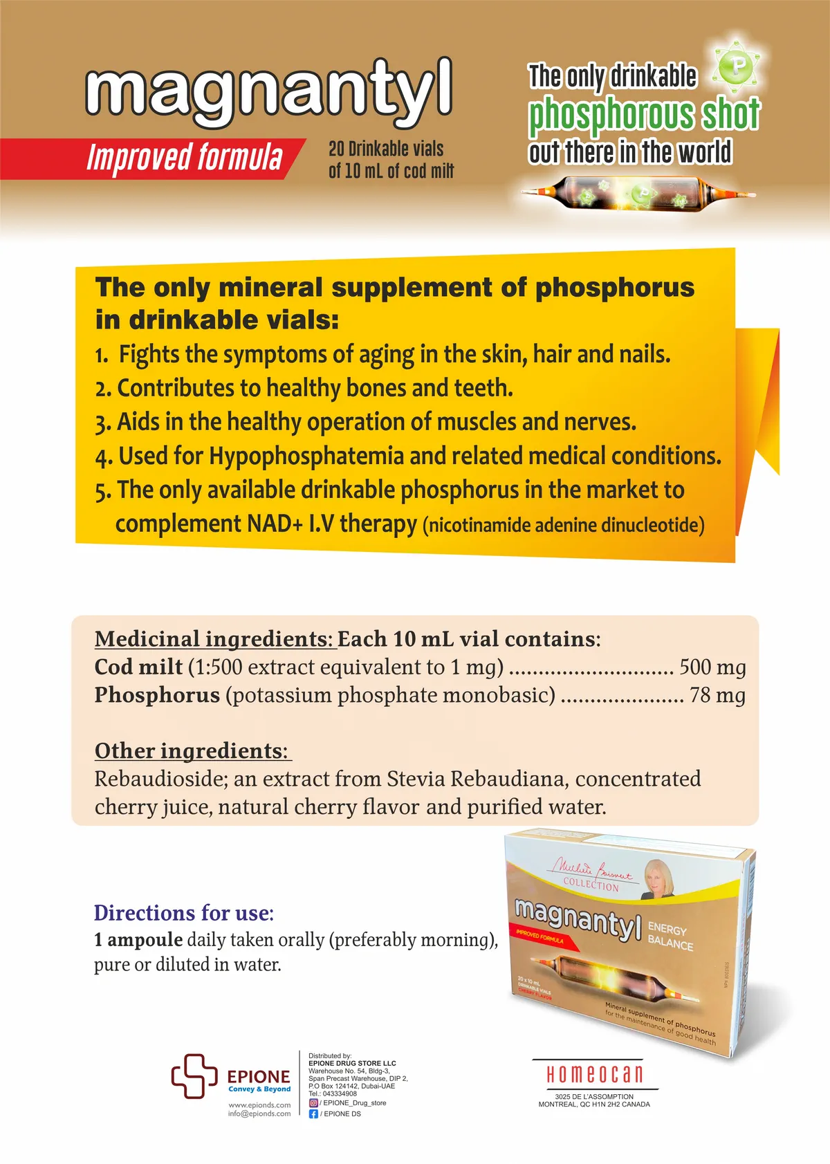 Magnantyl Drinkable Vials Mineral Supplement 20×10 ml - Image 3